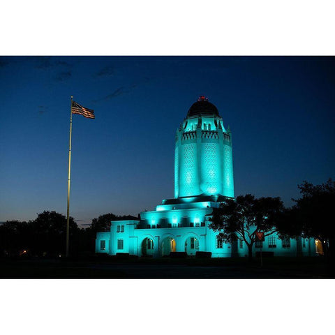 The Taj in San Antonio-Texas Black Modern Wood Framed Art Print by Texas Picture Archive