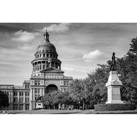 The Texas state Capitol in Austin Black Modern Wood Framed Art Print with Double Matting by Highsmith, Carol