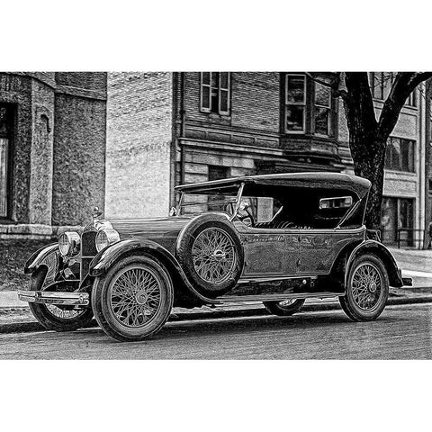 Elegant Classic Car Gold Ornate Wood Framed Art Print with Double Matting by Vintage Photo Archive