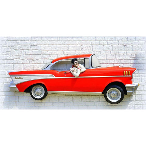 The King of Cruising White Modern Wood Framed Art Print by Vintage Photo Archive