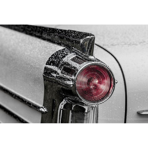 Vintage Tail Light Black Modern Wood Framed Art Print with Double Matting by Vintage Photo Archive