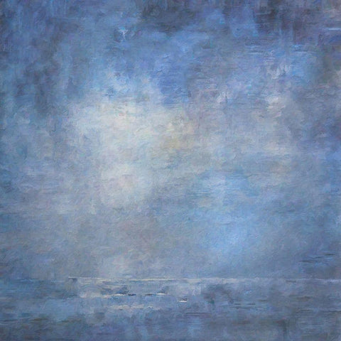 Foggy Cove White Modern Wood Framed Art Print by Alpenglow Workshop