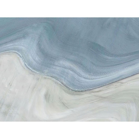 Sand and Sea White Modern Wood Framed Art Print by Alpenglow Workshop