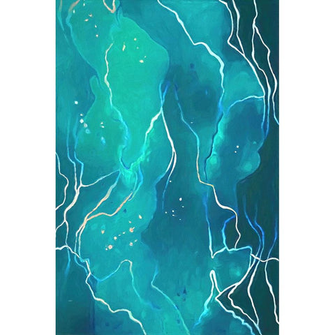 Sargasso Sea Black Modern Wood Framed Art Print by Alpenglow Workshop