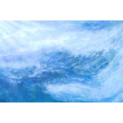 Storm Tossed Waves White Modern Wood Framed Art Print by Alpenglow Workshop