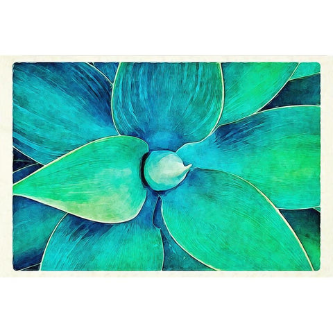 Viridian Starburst Black Modern Wood Framed Art Print by Alpenglow Workshop