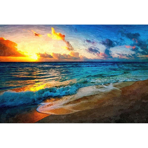 Between Sea And Sky Gold Ornate Wood Framed Art Print with Double Matting by Alpenglow Workshop