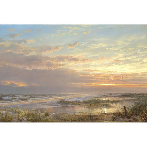 High Tide White Modern Wood Framed Art Print by Alpenglow Workshop