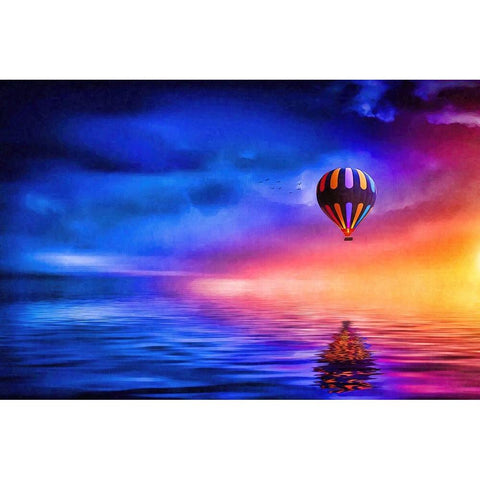 Into the West Black Modern Wood Framed Art Print with Double Matting by Alpenglow Workshop