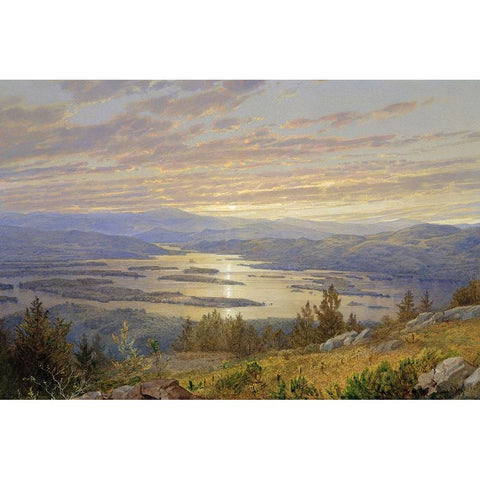 Lake Squam new Hampshire Black Modern Wood Framed Art Print by Alpenglow Workshop