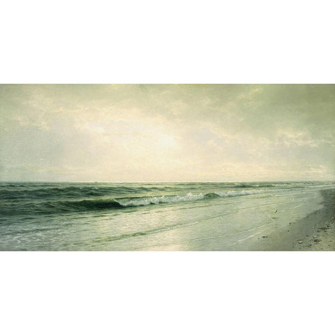 Quiet Seascape Gold Ornate Wood Framed Art Print with Double Matting by Alpenglow Workshop