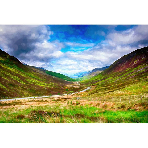 Scottish Highlands White Modern Wood Framed Art Print by Alpenglow Workshop