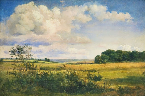 Sunlit Clouds White Modern Wood Framed Art Print with Double Matting by Alpenglow Workshop