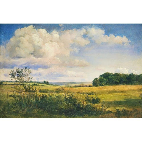 Sunlit Clouds Black Modern Wood Framed Art Print by Alpenglow Workshop