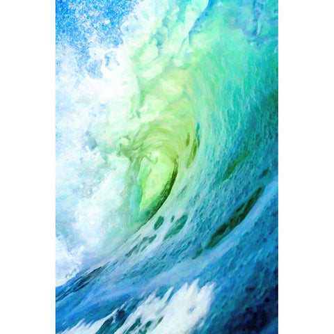 Surfs Up Black Modern Wood Framed Art Print with Double Matting by Alpenglow Workshop