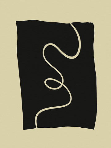 Beige Lines II Black Ornate Wood Framed Art Print with Double Matting by Alpenglow Workshop