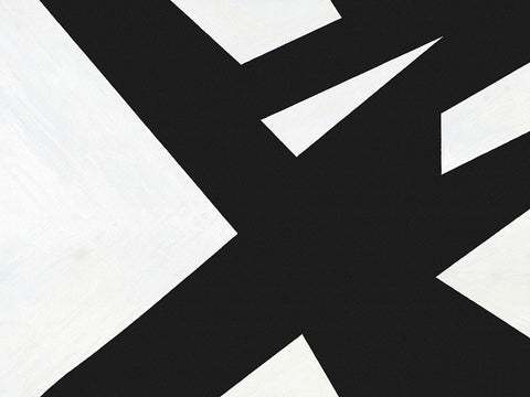 Black White Slash White Modern Wood Framed Art Print with Double Matting by Alpenglow Workshop