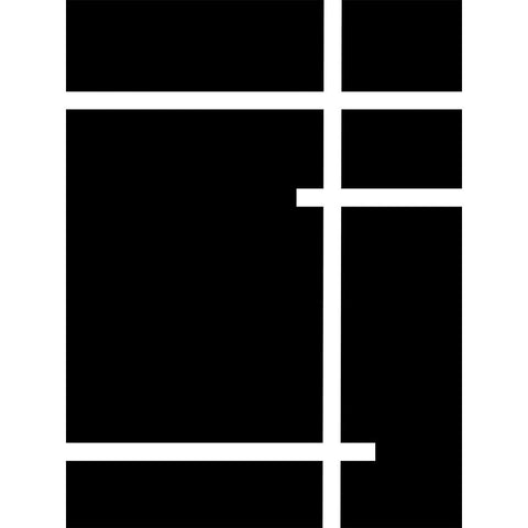 Criss Cross Reverse Black Modern Wood Framed Art Print with Double Matting by Alpenglow Workshop