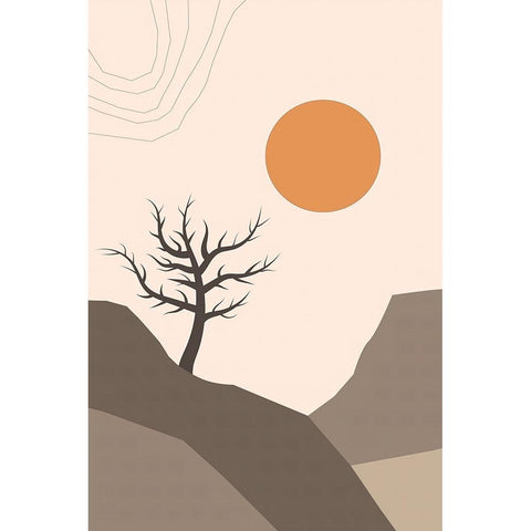Dry Desert Lands II Black Modern Wood Framed Art Print by Alpenglow Workshop
