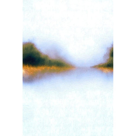 Early Morning Vista I Black Modern Wood Framed Art Print with Double Matting by Alpenglow Workshop