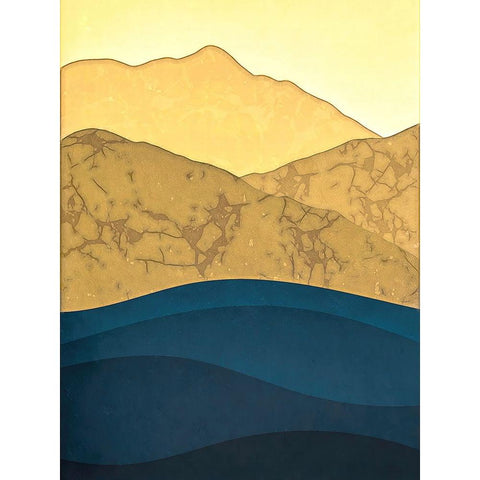 Golden Hills and Shadowed Forests III Gold Ornate Wood Framed Art Print with Double Matting by Alpenglow Workshop