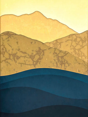 Golden Hills and Shadowed Forests III Black Ornate Wood Framed Art Print with Double Matting by Alpenglow Workshop