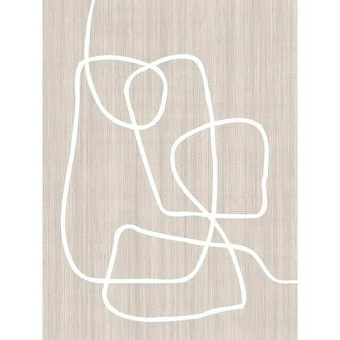 Linen and Lines I Black Modern Wood Framed Art Print with Double Matting by Alpenglow Workshop