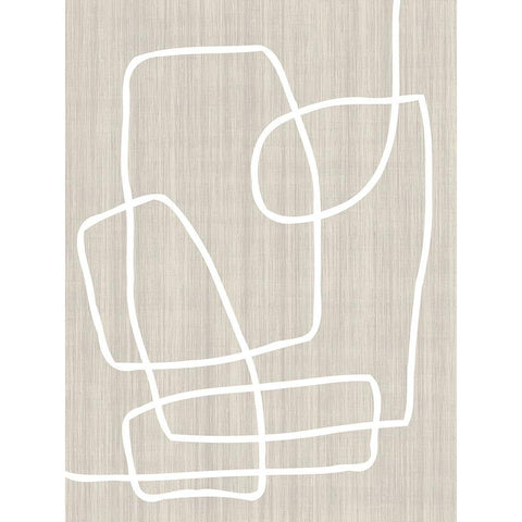 Linen and Lines II Black Modern Wood Framed Art Print with Double Matting by Alpenglow Workshop