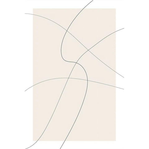 Lines at Play I Gold Ornate Wood Framed Art Print with Double Matting by Alpenglow Workshop