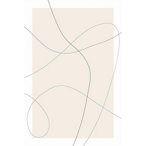 Lines at Play II Gold Ornate Wood Framed Art Print with Double Matting by Alpenglow Workshop