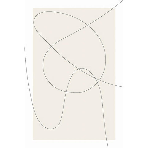 Lines at Play III Gold Ornate Wood Framed Art Print with Double Matting by Alpenglow Workshop