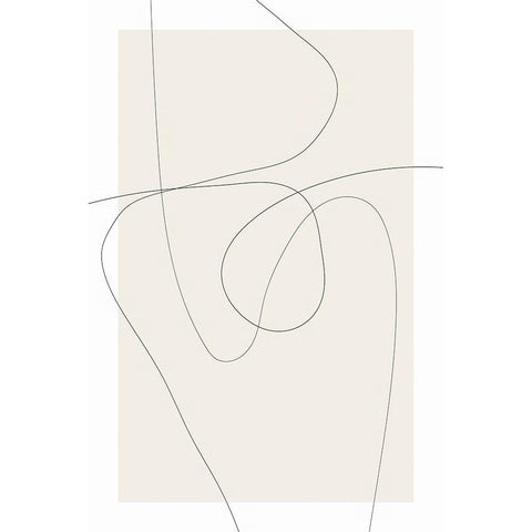 Lines at Play IV White Modern Wood Framed Art Print by Alpenglow Workshop