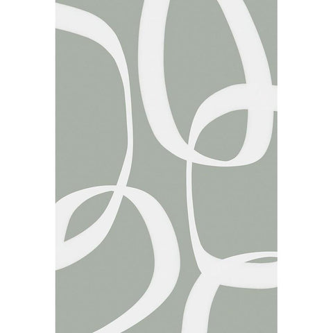 Paper Chain Gray Gold Ornate Wood Framed Art Print with Double Matting by Alpenglow Workshop