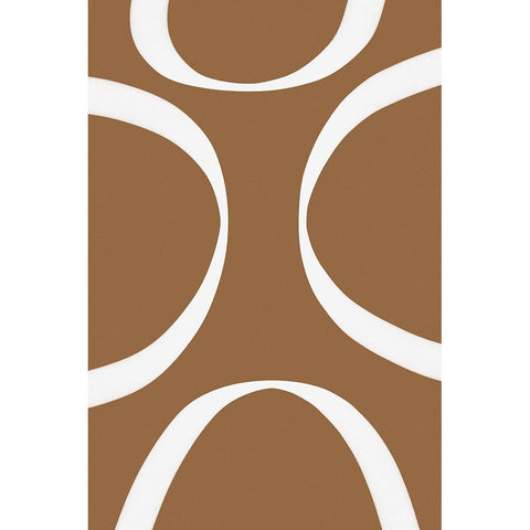 Semi Circles Black Modern Wood Framed Art Print with Double Matting by Alpenglow Workshop