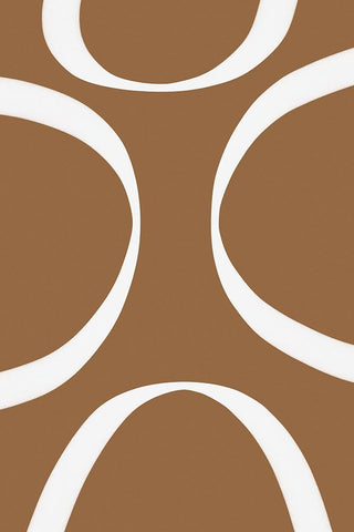 Semi Circles White Modern Wood Framed Art Print with Double Matting by Alpenglow Workshop