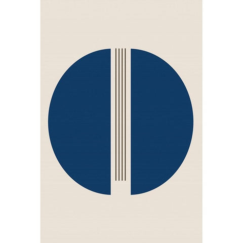Semicircles and Lines White Modern Wood Framed Art Print by Alpenglow Workshop