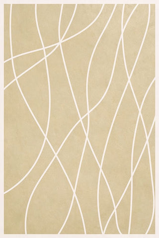 Spaghetti Strands III White Modern Wood Framed Art Print with Double Matting by Alpenglow Workshop