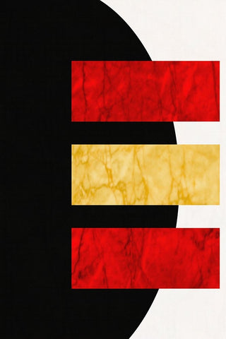 Stacked Rectangles Black Ornate Wood Framed Art Print with Double Matting by Alpenglow Workshop