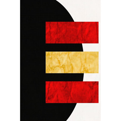 Stacked Rectangles Gold Ornate Wood Framed Art Print with Double Matting by Alpenglow Workshop