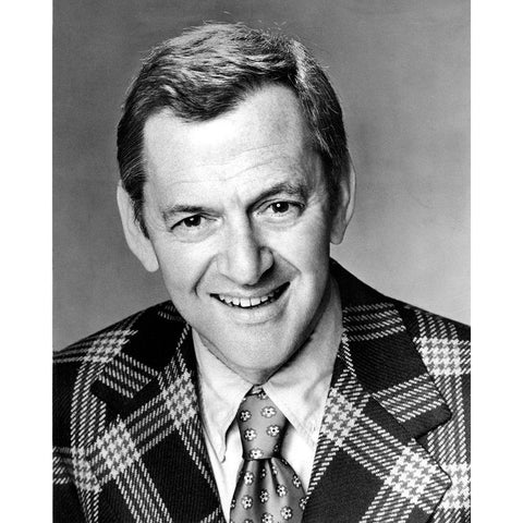 Tony Randall 1976 White Modern Wood Framed Art Print by Vintage Hollywood Archive