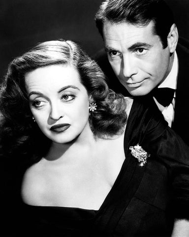 Bette Davis and Gary Merrill in All About Eve, 1950 White Modern Wood Framed Art Print with Double Matting by Vintage Hollywood Archive