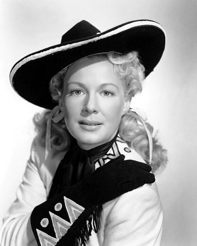 Betty Hutton, Annie Get Your Gun Black Ornate Wood Framed Art Print with Double Matting by Vintage Hollywood Archive