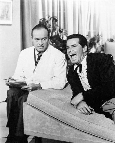 Bob Hope, James Garner, 1961 Black Ornate Wood Framed Art Print with Double Matting by Vintage Hollywood Archive