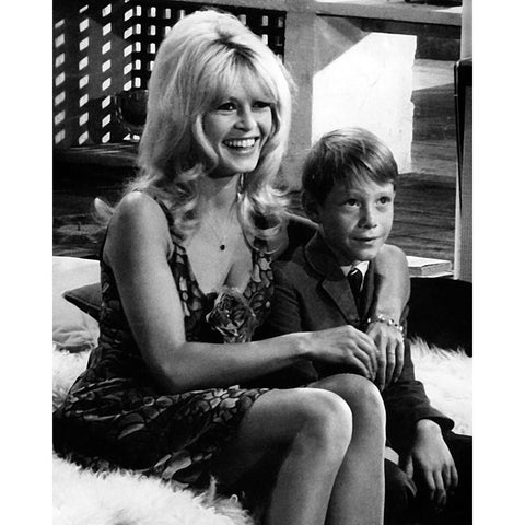 Brigitte Bardot, 1965 Black Modern Wood Framed Art Print by Vintage Hollywood Archive