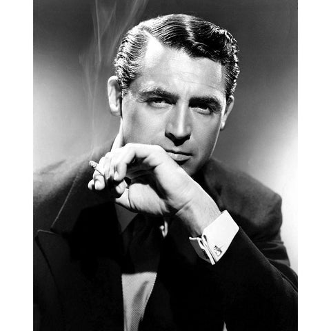 Cary Grant, 1940 White Modern Wood Framed Art Print by Vintage Hollywood Archive