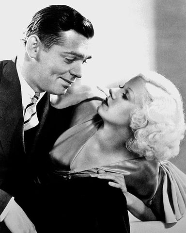 Clark Gable, Jean Harlow, Hold Your Man, 1933 White Modern Wood Framed Art Print with Double Matting by Vintage Hollywood Archive