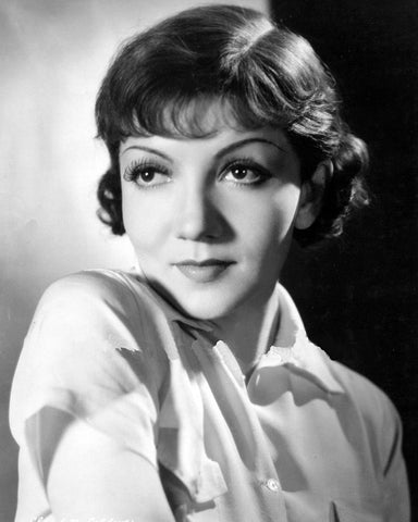 Claudette Colbert, 1931 Black Ornate Wood Framed Art Print with Double Matting by Vintage Hollywood Archive