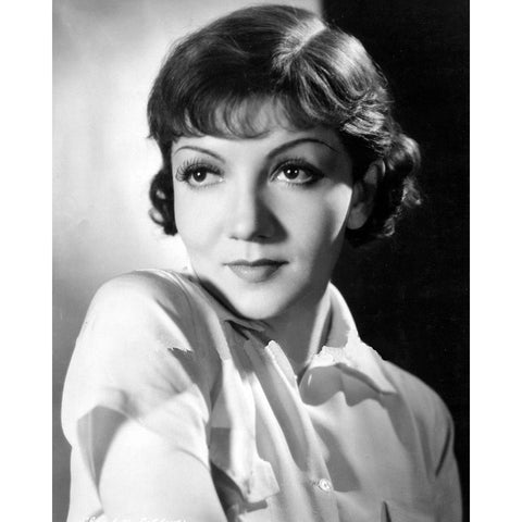 Claudette Colbert, 1931 White Modern Wood Framed Art Print by Vintage Hollywood Archive