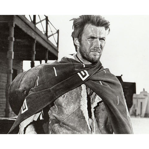 Clint Eastwood, 1960 Black Modern Wood Framed Art Print with Double Matting by Vintage Hollywood Archive
