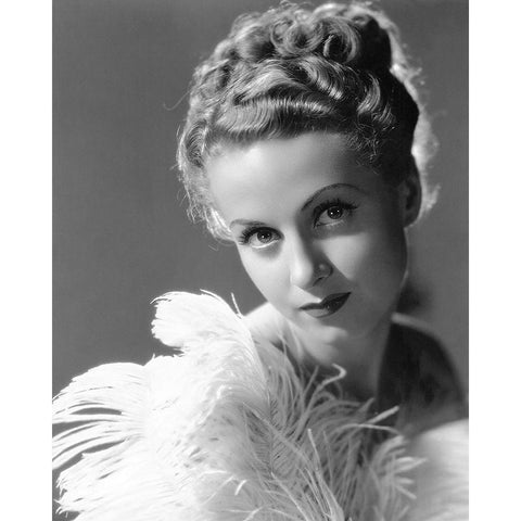 Danielle Darrieux, The Rage of Paris White Modern Wood Framed Art Print by Vintage Hollywood Archive